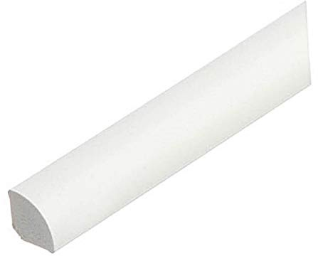 TMW Profiles 13mm uPVC Quadrant Trim - White- Gap-Filling Edge for Windows & Doors – Neat Finish, 1m Long (White)