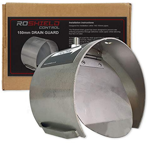 Roshield Rat Drain Guard | Stop Rats within Drainage & Properties | Rodent Flap Control & Prevention Proofing (Stainless Steel 6/150mm)