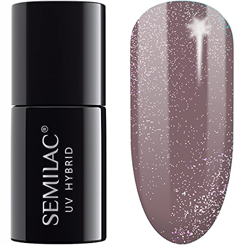 SEMILAC Gel Nail Polish 322 Dust Brown - Full Coverage Gel Polish - Soak Off Easy To Use LED/UV Nail Lamp - Long Lasting Manicure and Pedicure up to 3 weeks