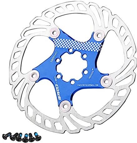 Disco freno per bicicletta, 203 mm, disco freno per bicicletta, mountain bike, freno a galleggiante e centrale, accessorio per bicicletta (blu)