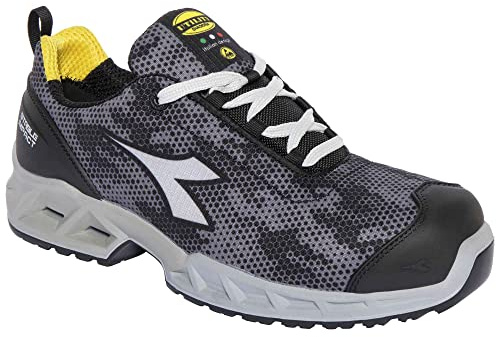 Utility Diadora Shark Stable Impact Low S1p SRC ESD, Scarpe Unisex Adulto, Rosso Nero, 43 EU