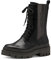 MARCO TOZZI by Guido Maria Kretschmer Damen Stiefeletten zum Schnüren mit Plateau mit Reißverschluss, Schwarz (Black/Dk.Grey), 42 EU