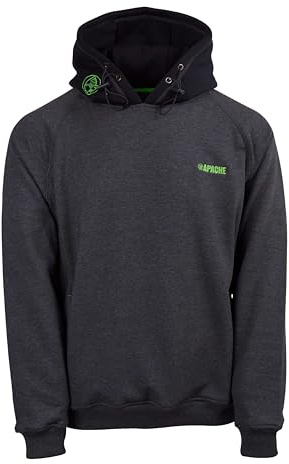 Apache Kingston Hooded Sweatshirt Shirt, Charcoal Grey, XXL UK
