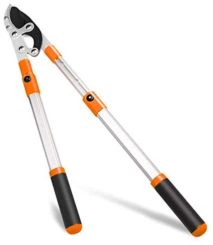Podadera De Yunque De Rama De Árbol Resistente con Mango Telescópico, Podadora De Derivación De Trinquete Telescópica Razorsharp Extensible De 690 Mm A 1030 Mm Podadora De Jardín con Transmisión De