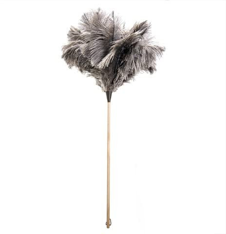 Plumero de Avestruz con Varilla de Madera Mango Largo Nº4