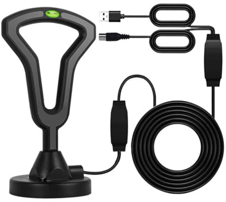 WANGCL Antena de TV digital para interiores y exteriores, antena de TV 4K 1080p HD amplificador de recepción amplificador de señal