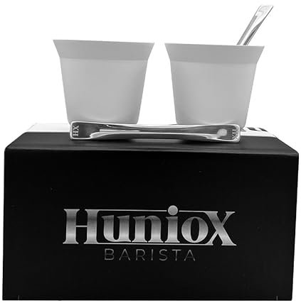 Huniox® 2 x 80 ML Service a Cafe - Espresso Cup - Service Café - Verre double Paroi Expresso - Verre Expresso Double Paroi - Tasse à Expresso - Tasse Cafe Expresso (CORAL, 80 ML)