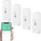 Jadeshay Termómetro Higrómetro,4 Piezas Sensor Inalámbrico de Temperatura y Humedad Inteligente WiFi para Interiores y Exteriores con Alarma de Notificación Compatible con Alexa Google Home