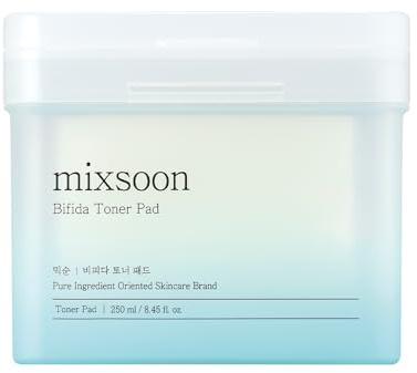 mixsoon Bifida Toner Pads – Feuchtigkeitsspendende Pads mit Bifida Ferment Lysate, Lactobacillus & Hyaluronsäure, stärkt die Hautbarriere, für empfindliche, trockene Haut, 120 Stück