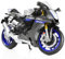 Risopen 1:12 Motorrad Modell kompatibel für Yamaha YZF-R1M 1000R Legierung Diecast Motorrad Modell Spielzeug Mini Moto Geschenk (Silber)