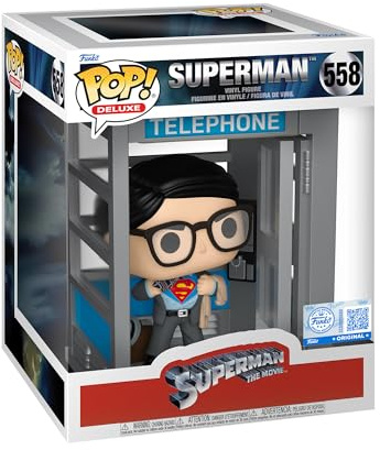 Funko Pop! Deluxe: DC Comics - Superman mit Booth- Amazon-Exklusiv - Vinyl-Sammelfigur - Geschenkidee - Offizielle Handelswaren - Spielzeug Für Kinder und Erwachsene - Movies Fans