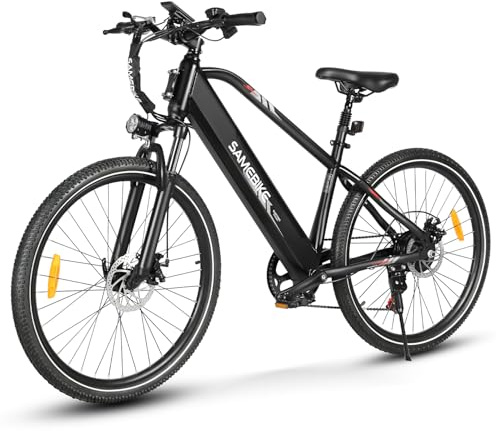 SAMEBIKE 27.5 Electric Bike for Adults with Torque Sensor and Hydraulic Brakes, 100km Range, 36V 15AH Removable Battery, Max Speed 25KM/H, Mountain E-Bike
