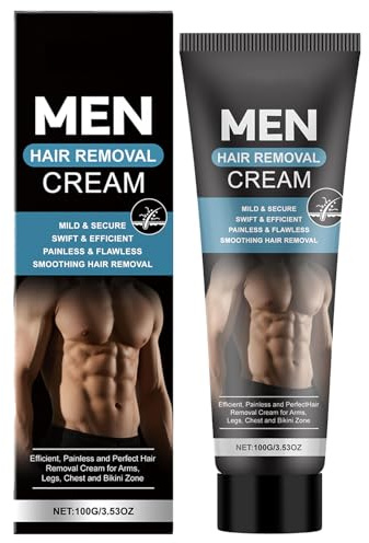 Crema Depilatoria Per Uomo | 100 ml Prodotto da Rasatura | Crema Depilatoria per Capelli Intimi - per Fidanzato Marito Padre Culturisti Nuotatori Professionali Occupati Petto Indietro