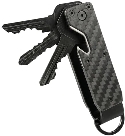 CAXGEK Aluminium Key Organizer Holder with Bottle Opener, Compact Design with Easy Access.