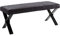byLIVING Vorbank CLAUDE / Moderne Sitzbank mit einem Vintage-Bezug in schwarz / Metall Gestell schwarz pulverbeschichtet / Bank ohne Rückenlehne / B 141, H 51, T 51,5 cm