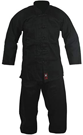 budodrake Kung-Fu Anzug Kinder schwarz (150)