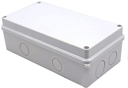 Elektrische Abzweigdose, IP55, wetterfest, Projektbox mit Einsteckdichtungen, 200 x 100 x 70 mm, 1 Stück
