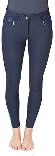 PFIFF 102825 Reithose 'Tiara' Damen Silikon Grip Vollbesatz, dunkelblau 40