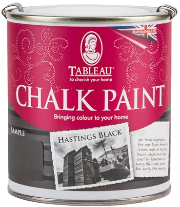 Tableau Chalk Paint, Chalky Paint Shabby Chic 500ml Hastings Black, Grey, TCHB500