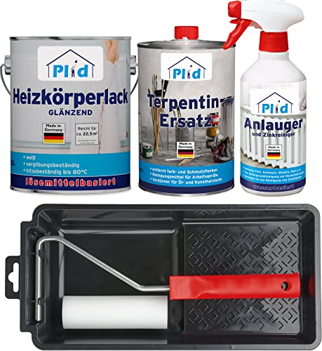 Plid Peinture thermique LH de qualité supérieure pour radiateur - Blanc brillant - Remplace les térébenthines - 2,5 l
