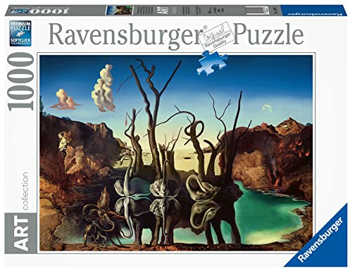 Ravensburger Art Collection - Salvador Dali Swans Reflecting Elephants 1000 Piece Jigsaw Puzzle for Adults and Kids Age 12 Years Up