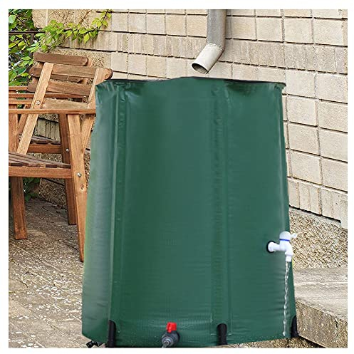 HYHMJ Regentonne Faltbar, Tragbarer Zisterne Tank, Draussen Hohe Kapazität Teleskopisch Regenwassertank Einschließlich Hahn Und Abschließbarer Deckel,Grün,1000L/120 * 88CM