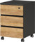 GERMANIA DIE MÖBELMACHER Rollcontainer GW-Lissabon, mit DREI Schubladen, oberste abschließbar, griffloses Design, 41 x 60 x 50 cm (BxHxT)