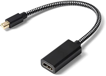 zimaboard Câble Mini DisplayPort mâle vers HDMI Femelle 4K 60 Hz, Adaptateur Thunderbolt vers HDMI Compatible, MacBook Pro, Microsoft Surface Series et Tout Autre Port MiniDP