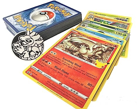 PoKéMoN Pokemon 50 Assorted Cards Bundle with 1 Official Game Coin