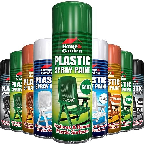 AlezyB Green Spray Paint 300ml Aerosol - Direct to Plastic, Metal, Wood, and Glass - Restore and Renew All Plastic Surfaces