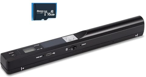 GZGYNADAST Portable Document Color Photo Scanner for A4 Documents，900DPI Handheld Mobile Image Scan for Business,Photo,Receipt,Book,Picture,Scanning Wand，JPG/PDF Format, High Speed,with 16G SD Card