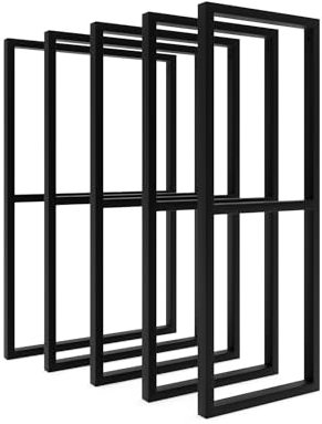 HEVVA |Estructura de lavabo doble – 75 cm de alto | NECKAR | 25/30/40/45/50 cm | patas de armario para lavabo – 2 patas de negro, 45 cm