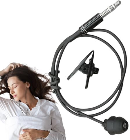 Mono öronsnäcka med mikrofon – brusreducerande öronsnäcka | mono-hörlurar med inbyggd mikrofon, mjuk silikonöronsnäcka, bullerisolerande headset, perfekt för MP3-spelare, löpning och