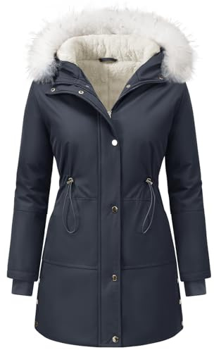 Vijamiy abrigo mujer de invierno chaqueta parka chaquetas Termico Abrigos Cálido Elegante Winter Jacket con Capucha Bolsillos