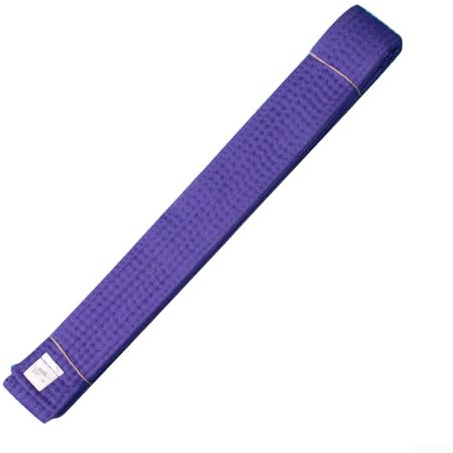 Cinturón para Karate Judo Taekwondo para niños y adultos de poliéster con doble capa de fieltro de algodón (morado)