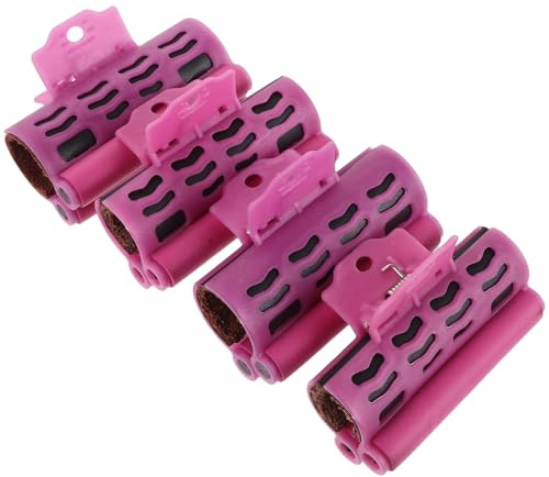 iplusmile 4 Pièces Pinces à Cheveux Chauffantes pour Bigoudis, Grandes et Petites, en Plastique Protection la Chaleur, pour Salon de Coiffure et Usage Quotidien