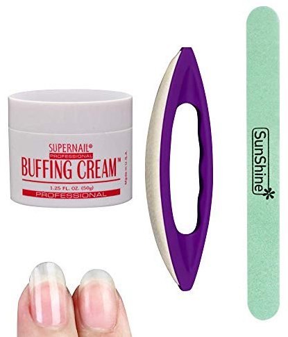 Joligel Set di lucidatrici per unghie + lucidatrici in pelle + lucidante, kit di strumenti per la cura delle unghie, manicure professionale, salone