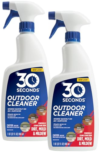 30 SECONDS Outdoor Mold & Mildew Stain Remover Spray | Ready To Use | 32 fl. oz. | 2 Pack