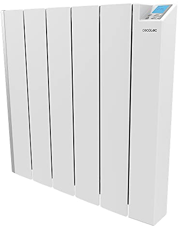 Cecotec Radiador Eléctrico Bajo Consumo ReadyWarm 6000 Thermal Ceramic Connected. 6 Elementos, 1500 W, Aluminio Fundido, Control Wifi, 4 Modos, Temporizador, IPX4, 20 m2