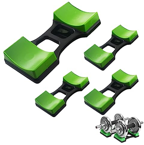 4 Stück Rack Hantel Bodenschutz Fitness, Gym Hantel Storage Rack, Kurzhantelablage Klein Kurzhantel, Hantelhalterung für Wird Verwendet, Um Hanteln Zu Platzieren, Heim Fitness(Grün)