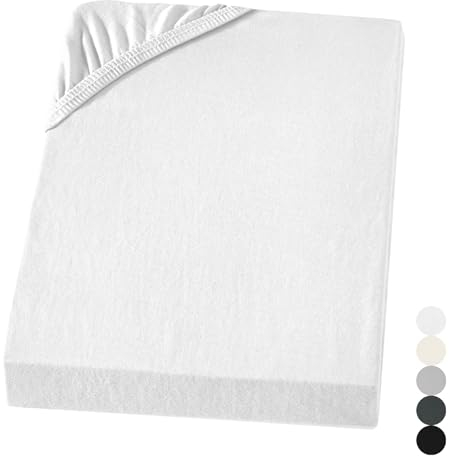 Carpe Sonno Warmes Biber Spannbettlaken 90x200cm Weiß [Made in Germany] 15 bis 25cm Steghöhe - mit Gummizug | Flanell Bettlaken | Winter Spannbetttücher flauschig | Biber Bettlaken Dicker Stoff