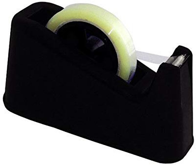 VEPATIM Tischabroller für 12 16 19 und 25mm Klebefilm mit 25+76mm Kern schwarz