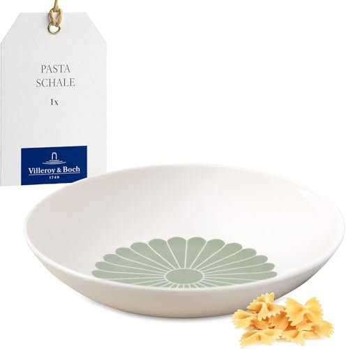 Villeroy & Boch - Fleur vert plato verde para pasta, apto para lavavajillas y microondas, plato hondo para pasta, fideos, nudels, bowls y ensaladas, porcelana Premium