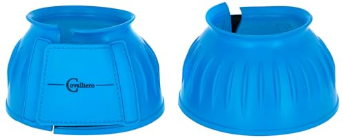 Covalliero Paraglomi in Gomma, Protezione per Zoccoli, paraglomi da Salto, Coppia, Blu, COB, Materiale in Gomma Morbida, Cavalli, con Chiusura a Strappo