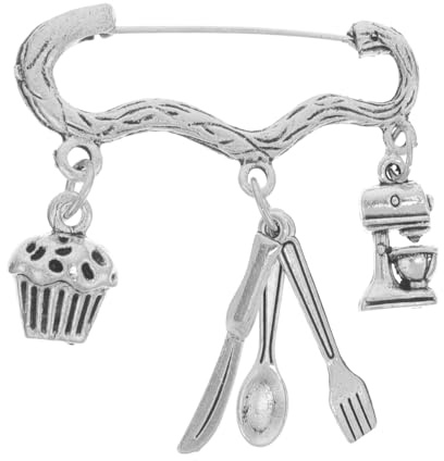 Gatuida Broche Chef Pâtissier Alliage de Zinc Résistante Décoloration Décoration Unique pour de Pâtisserie et Pâtisserie