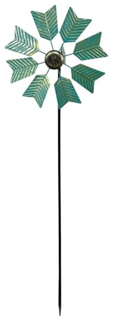 Ronyme Viento con estaca, Escultura Viento Decorativa Hierro, Molinillo para césped, parterres Flores al Libre, jardín.