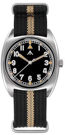 Militado ML17 Montre militaire à quartz 36 mm – Mouvement super 2035 super lumineux pour homme Étanche jusqu'à 100 m