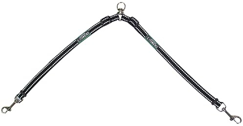 Caldwell's Pet Supply Co. Leash Coupler, Two Dog Leash Splitter to Split Leashes for Walking 2 Dogs, Tangle Free Double Dog Leashes Connector, Adjustable Attachment for Small or Medium Dogs