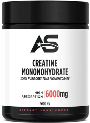 AMERICAN SUPPS® Creatine Monohydrate 500 g – Poudre monohydrate de créatine de qualité supérieure – Sans goût