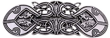 KKJOY Vintage Metall Haarspange Silber, Keltische Knoten Haarklammer Groß, Raben Haarnadeln, Gothic Haarspangen Damen, Braut Haarschmuck Hochzeit, Bananenspange für Frauen und Mädchen